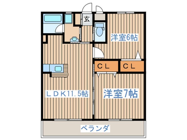 リビングステージ木町通の物件間取画像